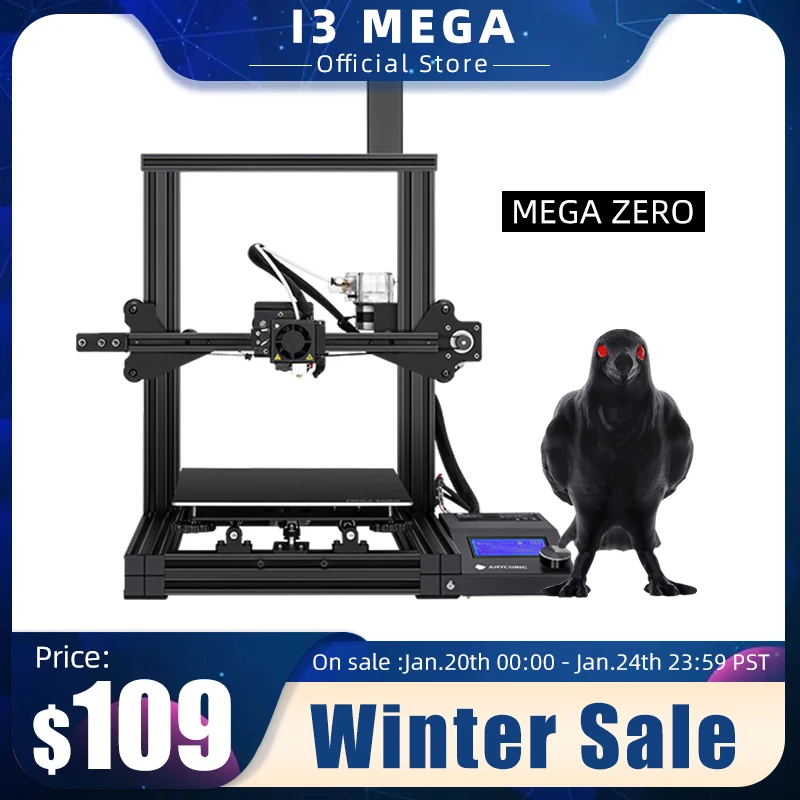 3D принтер Mega Zero 220*220*250 Новый экструдер Металлическая рама Высокая точность Impressora 3d Легкое выравнивание Anycubic Filament on.