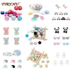 TYRY.HU 6 шт. Мультфильм Силиконовые Бусы Животное Ребенок Прорезывания Зубов Жует Медсестры Подарочные Игрушки Для DIY Ожерелье Цепи Пищевого Класса Детские Прорезыватель