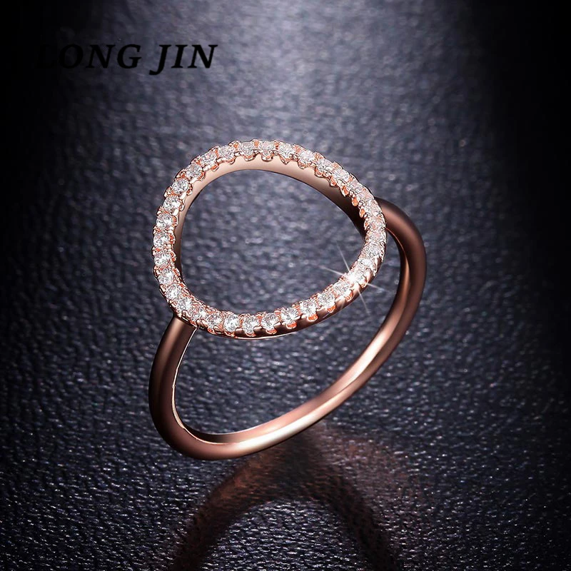 Круг полое кольцо Модные минималистичные сапоги микро циркон женский круг
