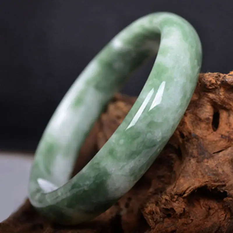 

Drop Ship Real Grade A Natural Chinese Green Jade Bracelet Bangle For Women Hand Carved Emerald Bangles Lady Jewelry Party Gifts
