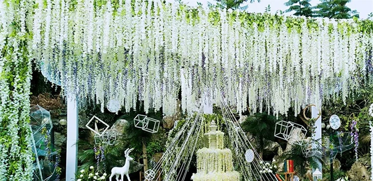 JAROWN Wisteria Искусственные Свадебные цветы арка DIY Декор вечерние праздничные украшения Цветы Сад висячее растение лоза