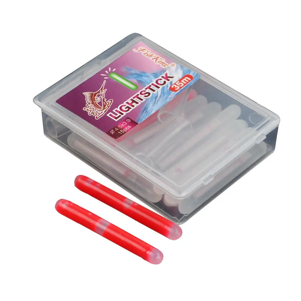 15pcs Portable Useful Outdoor Light Fishing Glow Stick Dark Sea Night Fluorescent Lake Float Accessories Coarse Carp Party |