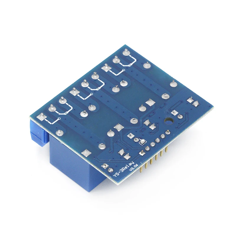 

three 3 channel high-voltage relay module with opto-isolated, fully compatible with 3.3V and 12v signal