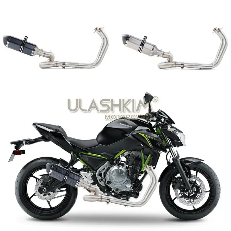 Мотоцикл глушитель средней трубы полная система для kawasaki ER6N ER6F NINJA650R ninja650 Z650 2017 2018
