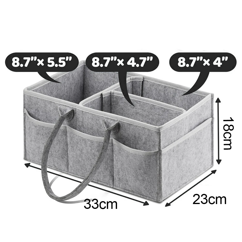 

Portable Foldable Felt Diaper Storage Bag Multifunction Kids Clothes Handbag For Baby Diaper Organizer Mom Nappy Bags
