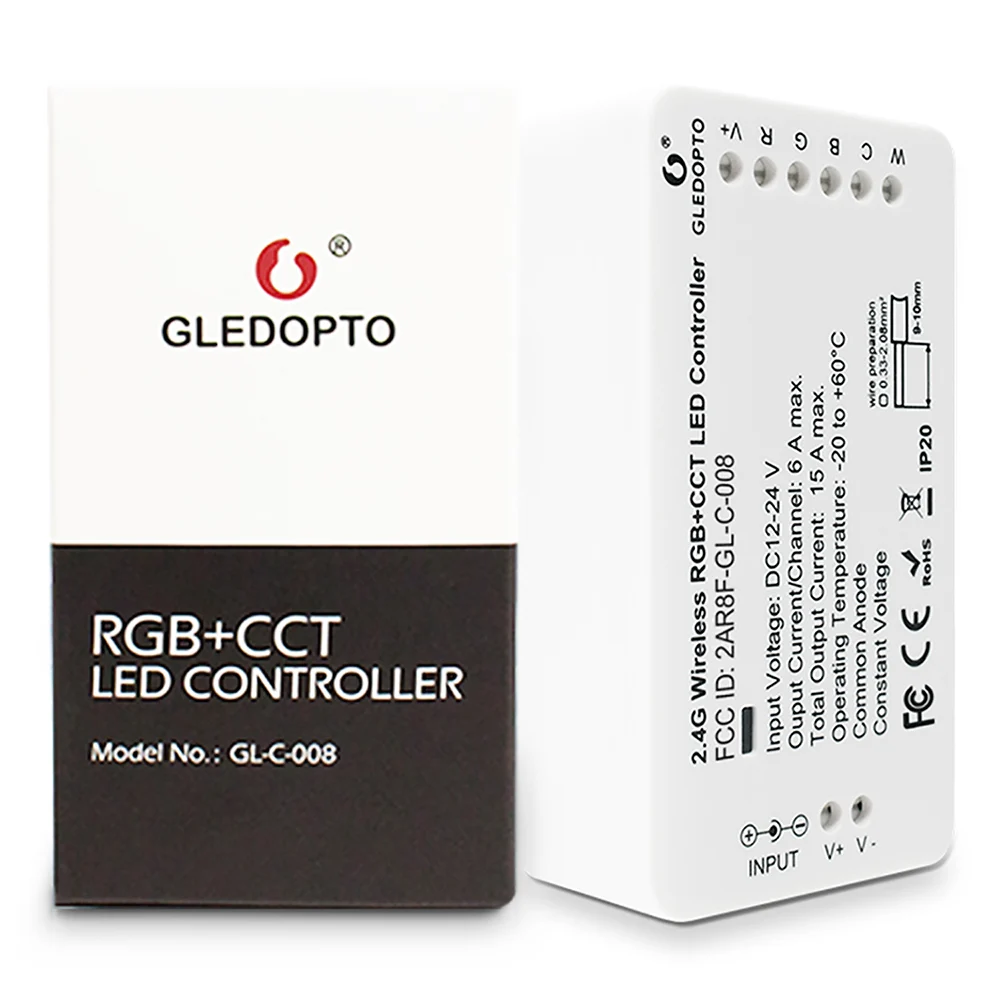 Светодиодный контроллер gledopto Zigbee RGBCCT RGBW умный для светодиодных лент 12 В 24