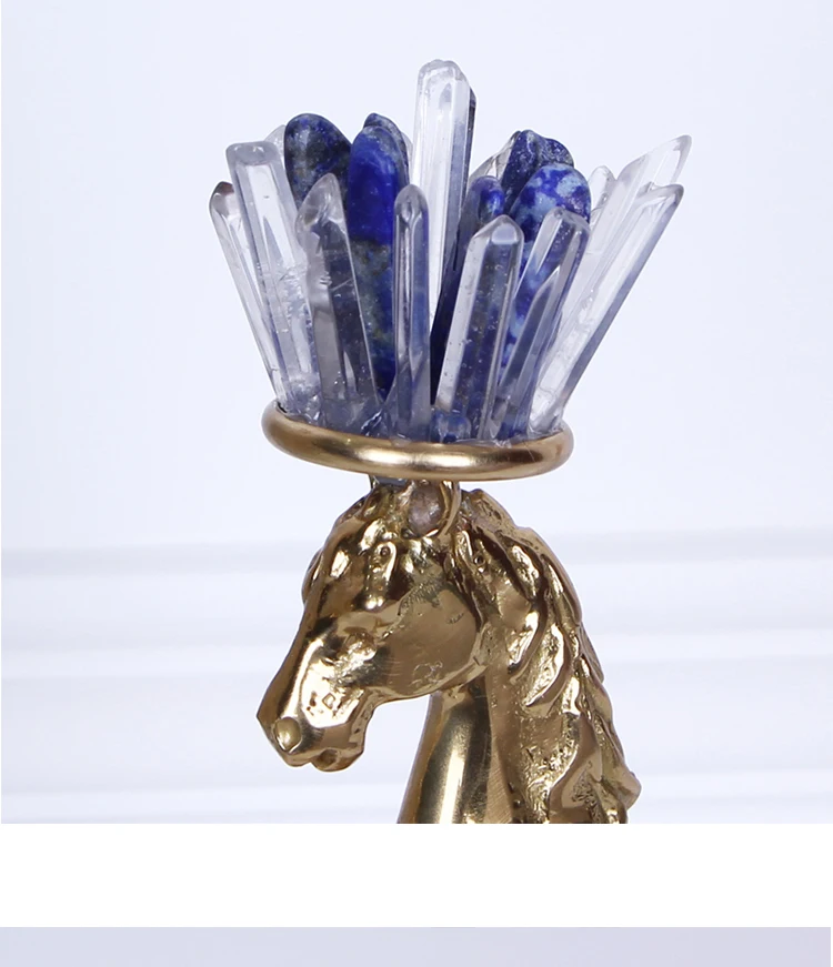 Роскошная золотая латунная скульптура Скакалка лошадь цилиндр белый мрамор