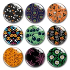 Ручная работа, кот, Череп, Хэллоуин вечерние тыква, круглая фотография, Стеклянные Кабошоны, демонстрация, плоская задняя сторона, DIY, изготовление ювелирных изделий