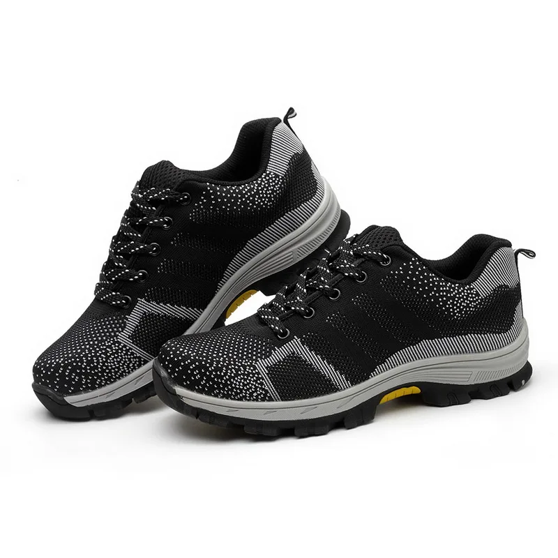 Новинка уличные дышащие мужские рабочие ботинки со стальным носком Мужская
