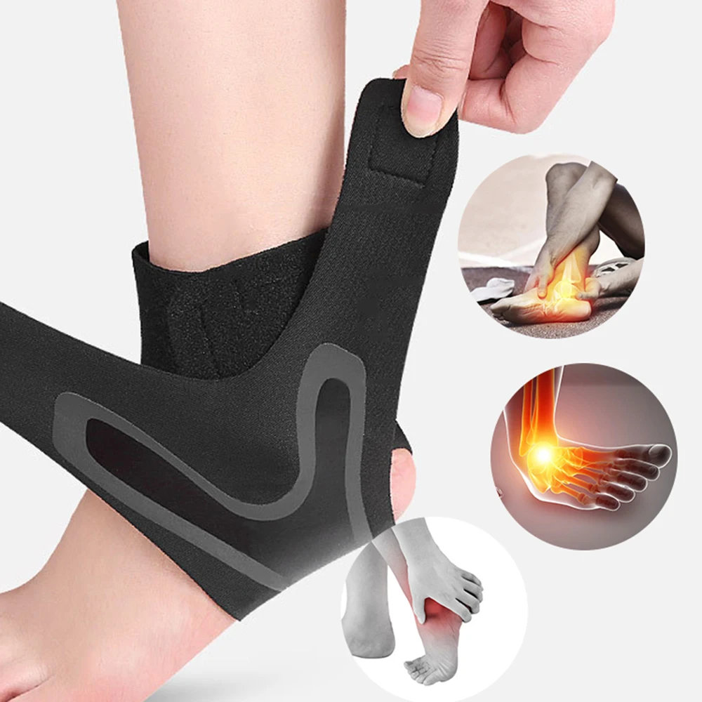

2021 New 1pc Breathable Ankle Brace Adjustable Ankle Sleeve Lightweight Ankle Support for Men and Women Sports Fitness