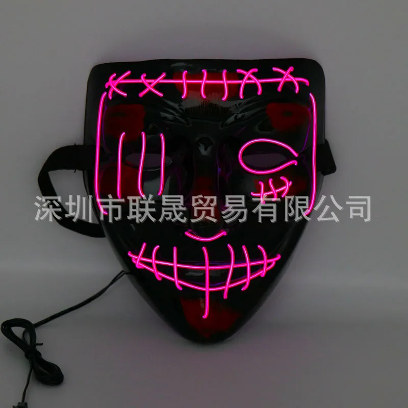 Маска светодиодсветодиодный светящаяся в темноте для Хэллоуина 2021 |