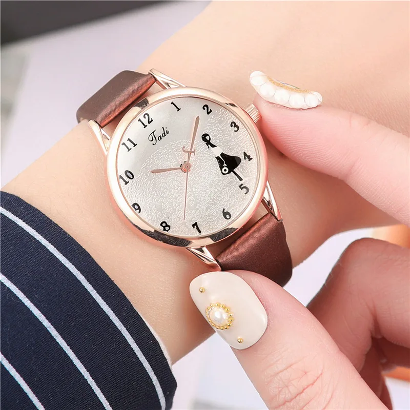 

100pcs/lot new cross-border source fashion simple small fresh watch temperament ms quartz watch