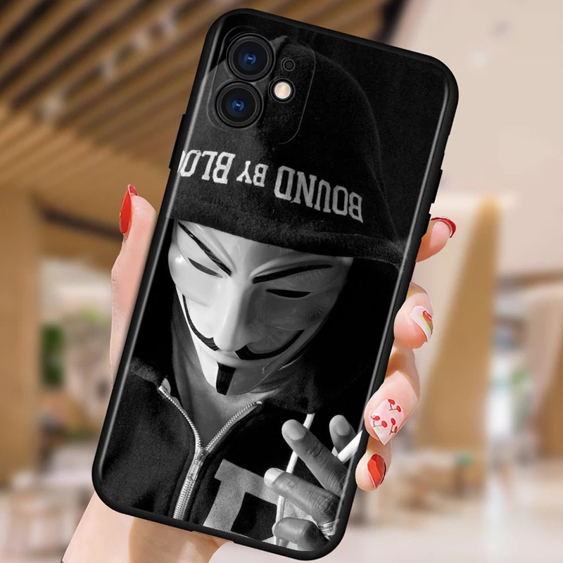 

Cool Poker Mask Role For Apple iPhone 12 11 XS Pro Max Mini XR X 8 7 6 6S Plus 5 SE Black Phone Case