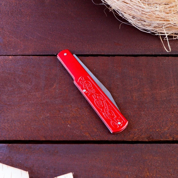 Tourist set in a case 5in1 handle metal red with pattern 11 * 13.5cm 1700928 Sports Entertainment Camping Hiking CampЃ0„2CookingЃ0„2Supplies