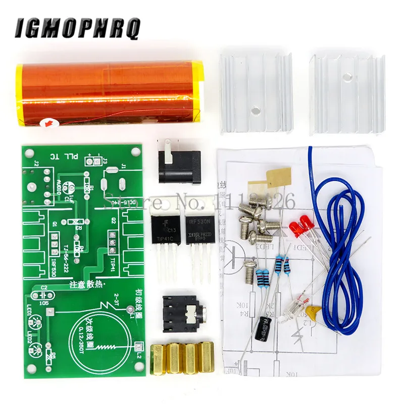 

1 Set Mini Tesla Coil Kit 15W Mini Music Tesla Coil Plasma Speaker Tesla Wireless Transmission DC 15-24V DIY Kits