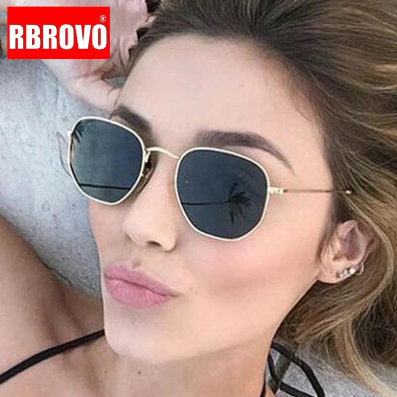 RBROVO летние винтажные Солнцезащитные очки женские роскошные Ретро Металлические солнцезащитные очки винтажные зеркальные UV400 Oculos De Sol