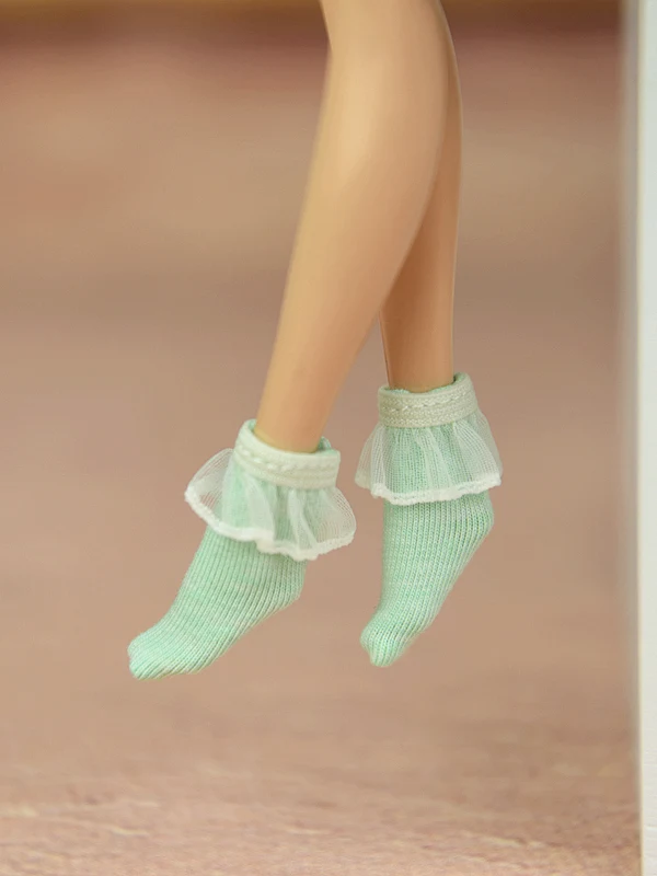 1 пара однотонные короткие носки для куклы Blythe кружевные кукольного домика Blyth Licca