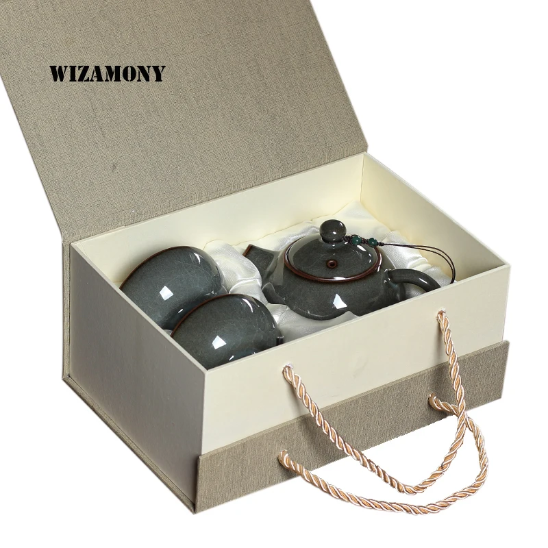 WIZAMONY Подарочная посылка комплект из 3 предметов высший сорт Китайский Longquan Celadon