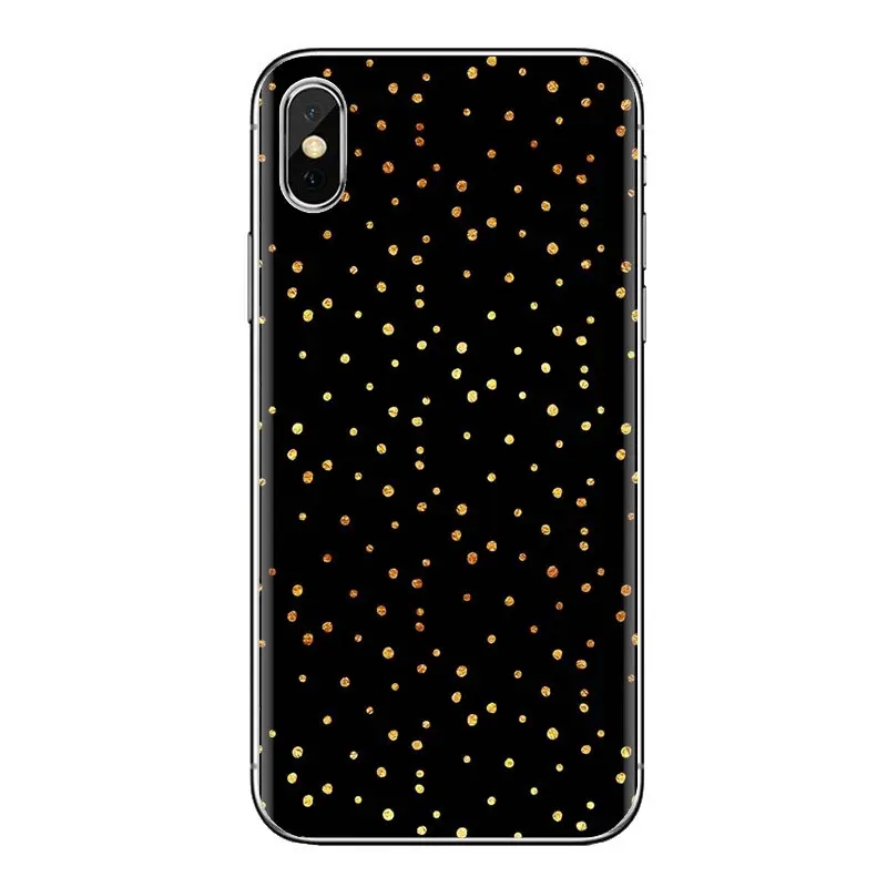 Kawaii Золотой конфетти Горошек силиконовый чехол для телефона Xiao mi 4 5 5s 6 A1 A2 5X6X8 9 Lite