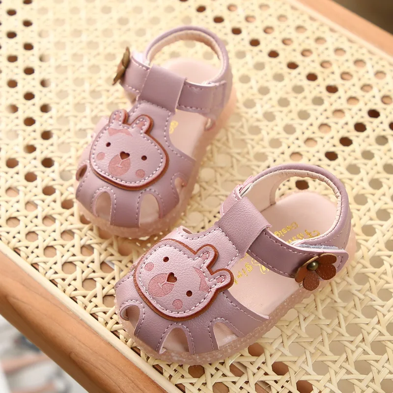 Children Summer Shoes Newborn Infant Baby Girl Boy Soft Crib Shoes Infants Anti-slip rabbit Sneaker Striped Bow Prewalker