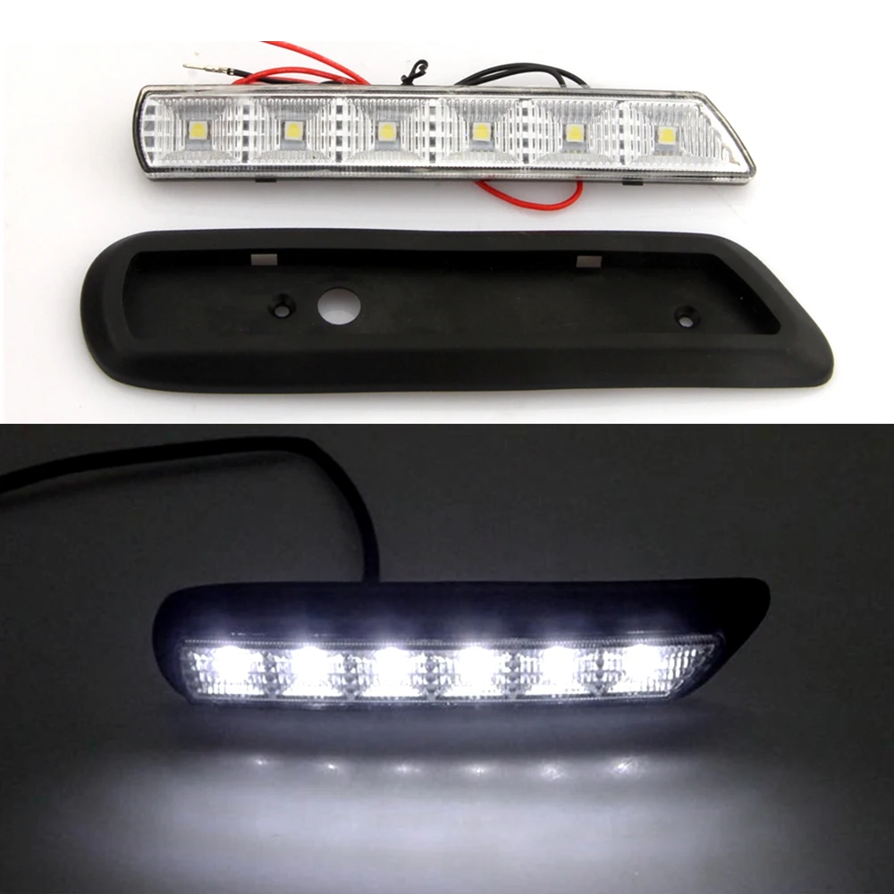 Автомобильная мигающая 1 комплект для Mitsubishi ASX 2010 2011 2012 светодиодные дневные ходовые огни дневного света, водонепроницаемые туманные фары белого цвета.