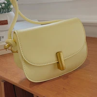 small yellow womens bag luxury pu leather crossbody bags 2021 new female simple flap shoulder bags square designer handbags sac