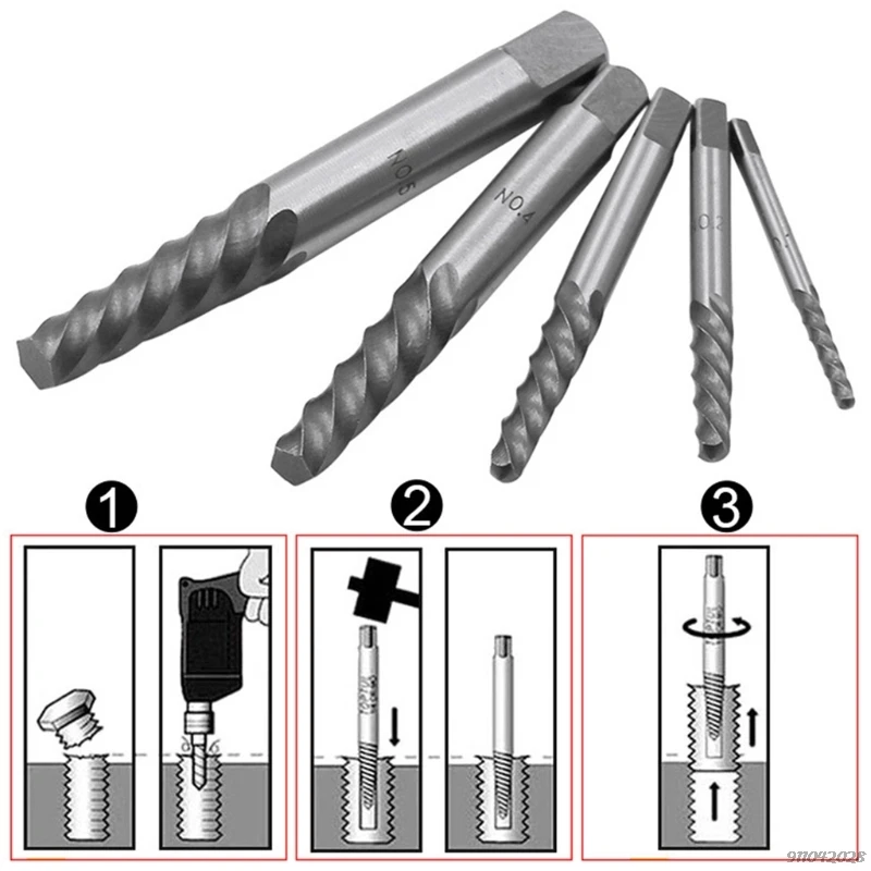 

10-Pieces Damaged Screws Extractor Drill Bit Set Spiral Flute Extractor Kit Broken Bolt Remover A27 21 Wholesales