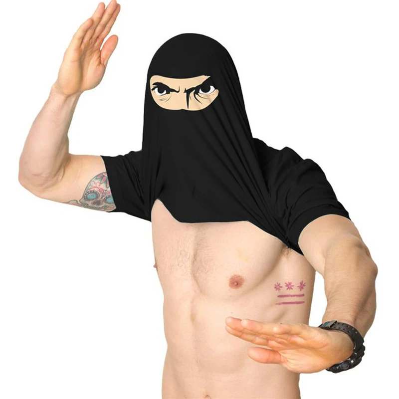 Спросите меня о моем ниндзя Маскировка короткая футболка Для мужчин