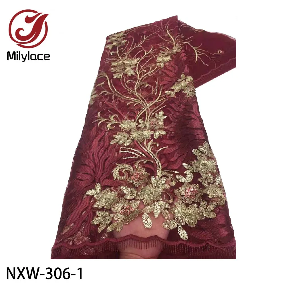 

Французская нигерийская кружевная ткань, вышивка, тюль, ткань высокого качества, фототкань для свадьбы, 5 ярдов/партия