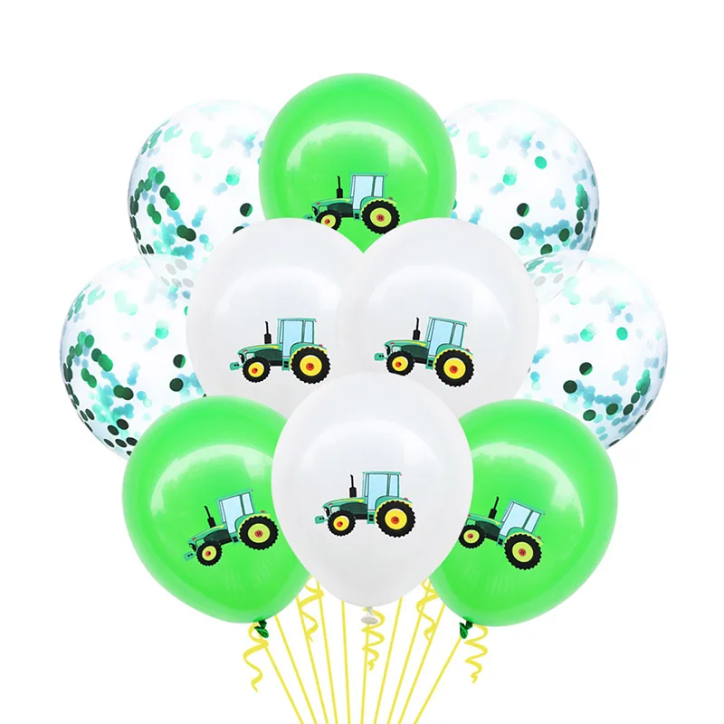 15Pcs balloon set 5 Construction Birthday Party Supplies Dump Truck Kits Banner Balloon Set for Kids Boy Party Fireman Firefighter Party Decoration - Цвет: 15Pcs balloon set 5