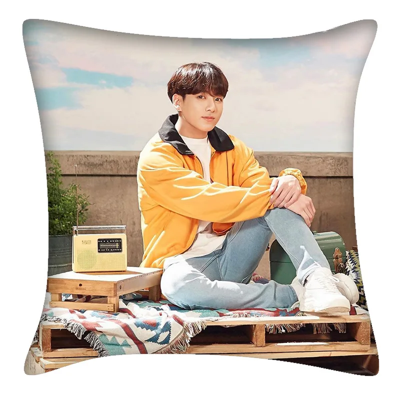 KPOP Подушка Bangtan подушка для мальчиков постельные принадлежности карта душа K-pop Home Bangtan Boys квадратная подушка с одной стороны