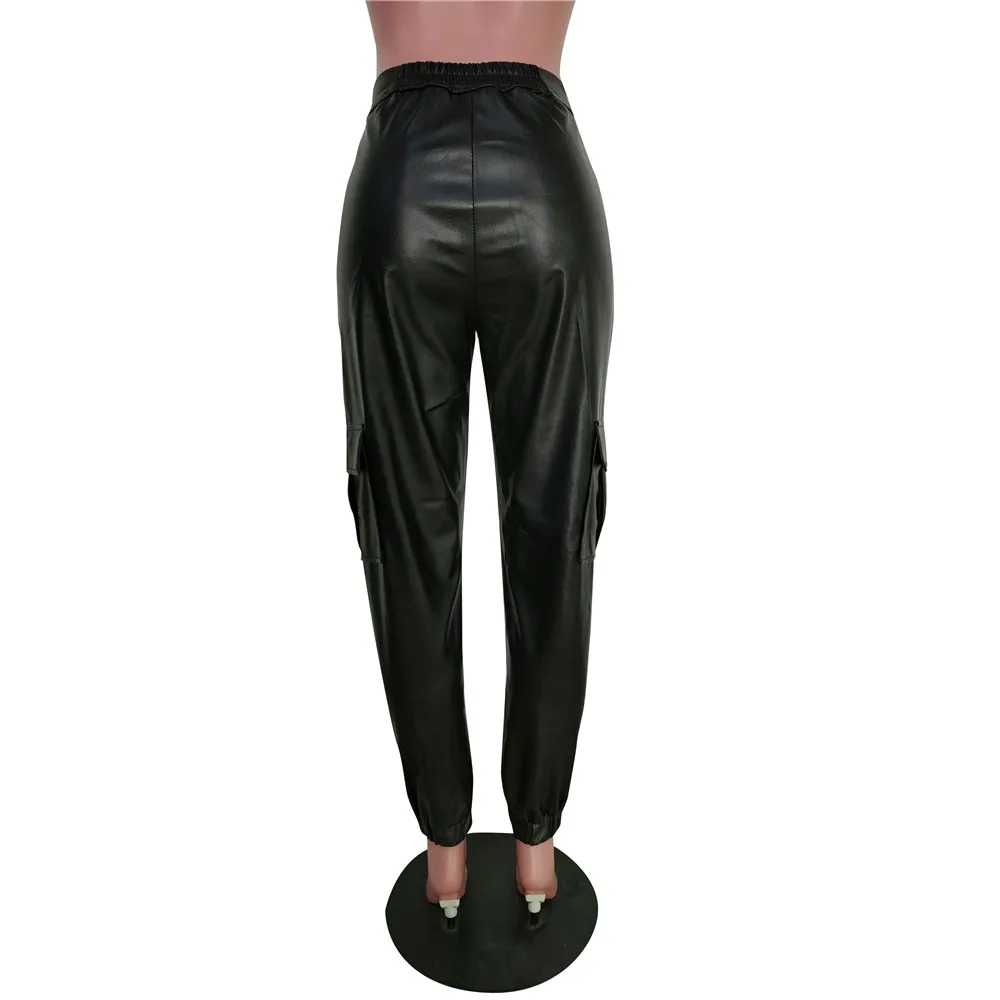 Новинка 2020 зимние женские брюки из искусственной кожи леггинсы с высокой талией