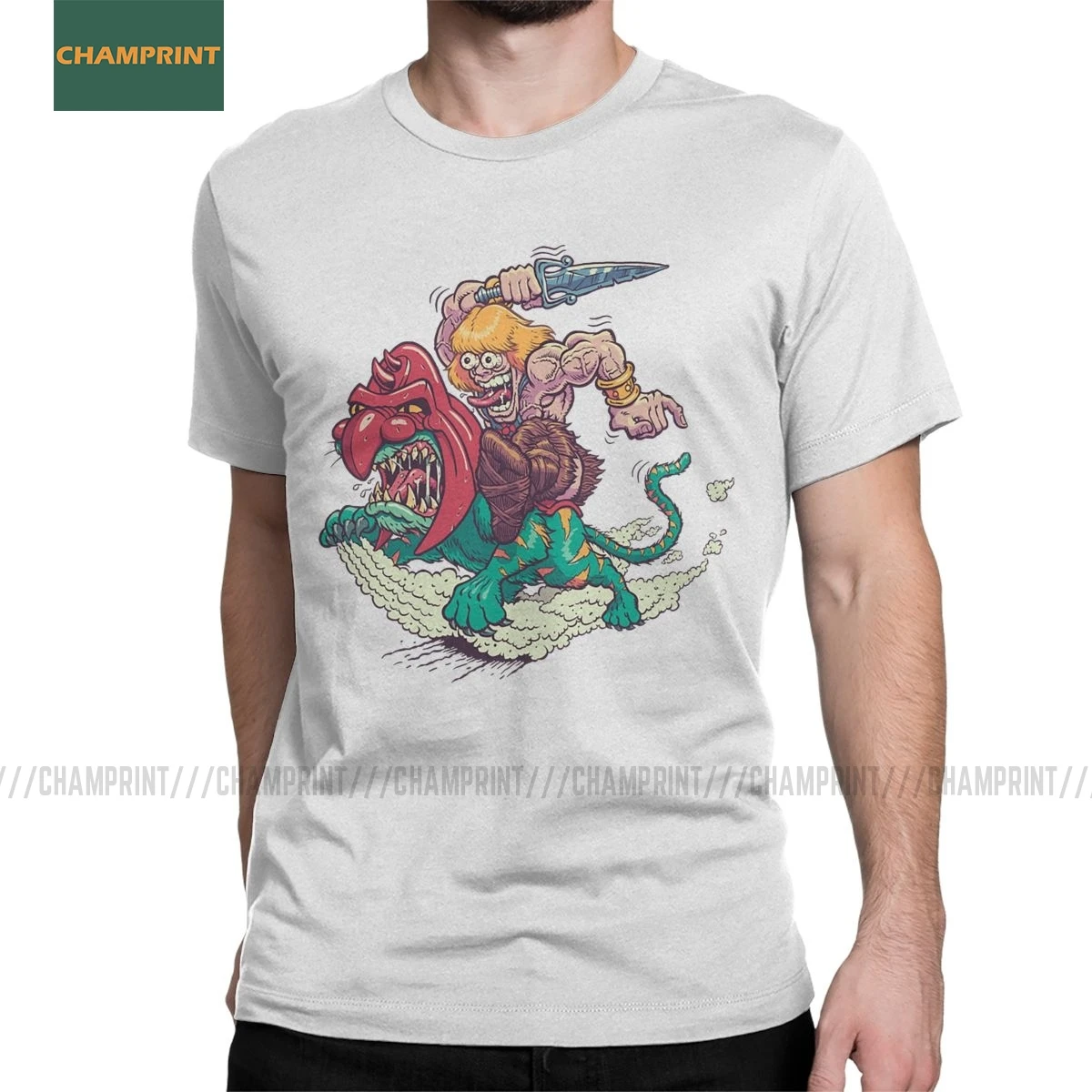 Для мужчин он финкой Motu он-человек мастера Вселенной футболка скелетор 80s она-ра