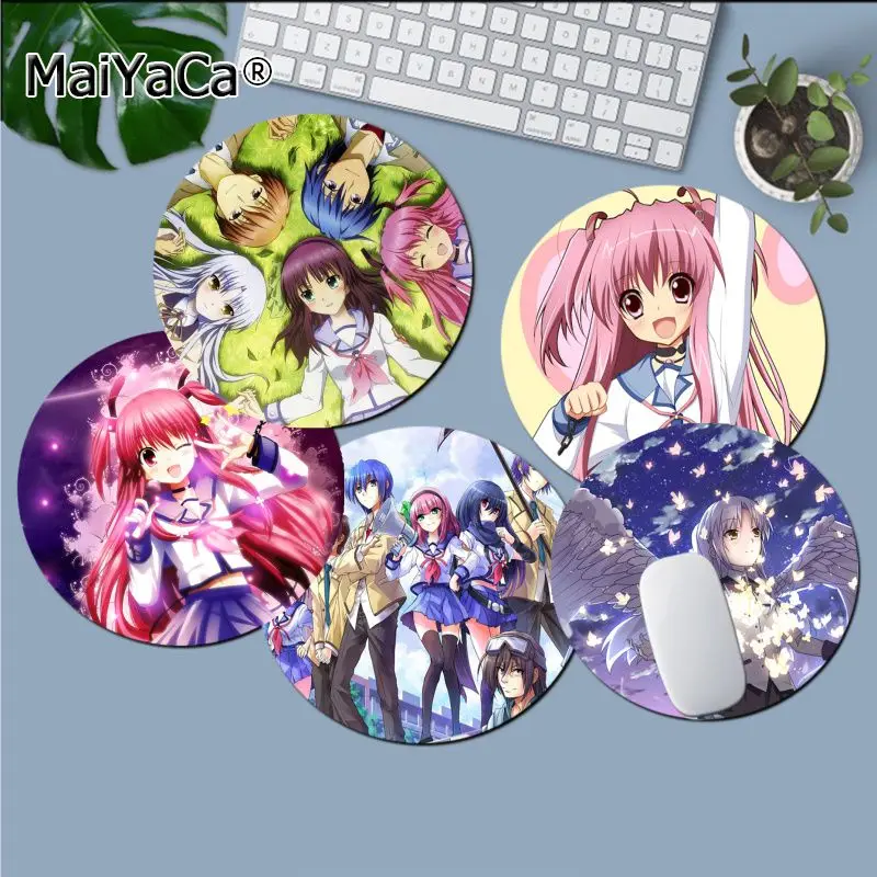 

Maiyaca Cool Japan Lovely Angel Beats Anime Laptop Computer round desk pads Mousepad gaming Mousepad Rug For PC Laptop Notebook