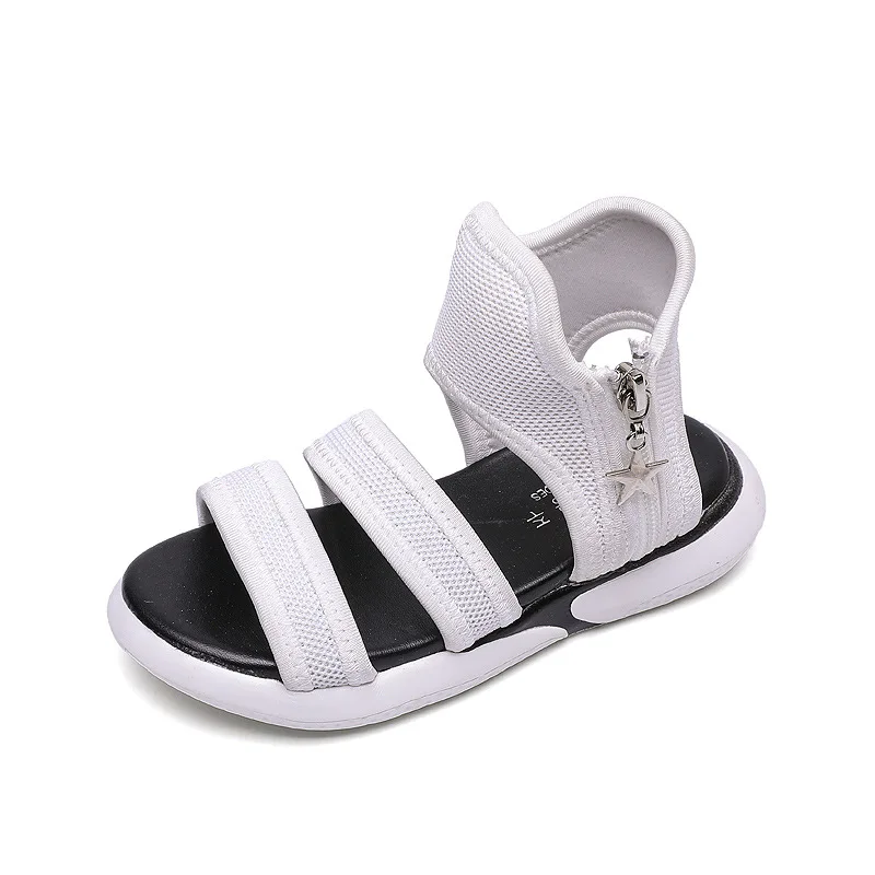 

New Real Leather Girls Sandals Suede Leather Children Roman Sandals Bow Female Boots Kids Gladiator Sandals Size 26-36