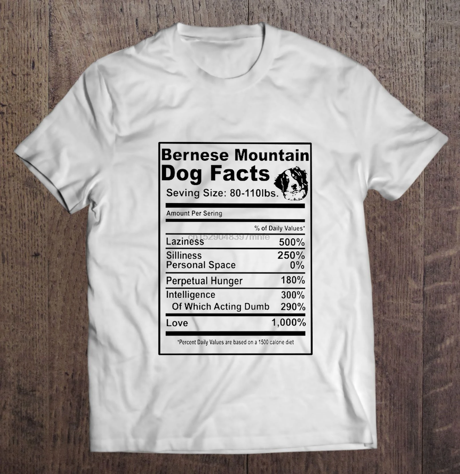 Мужская футболка Бернская горная собака факты лень шелушия личное пространство
