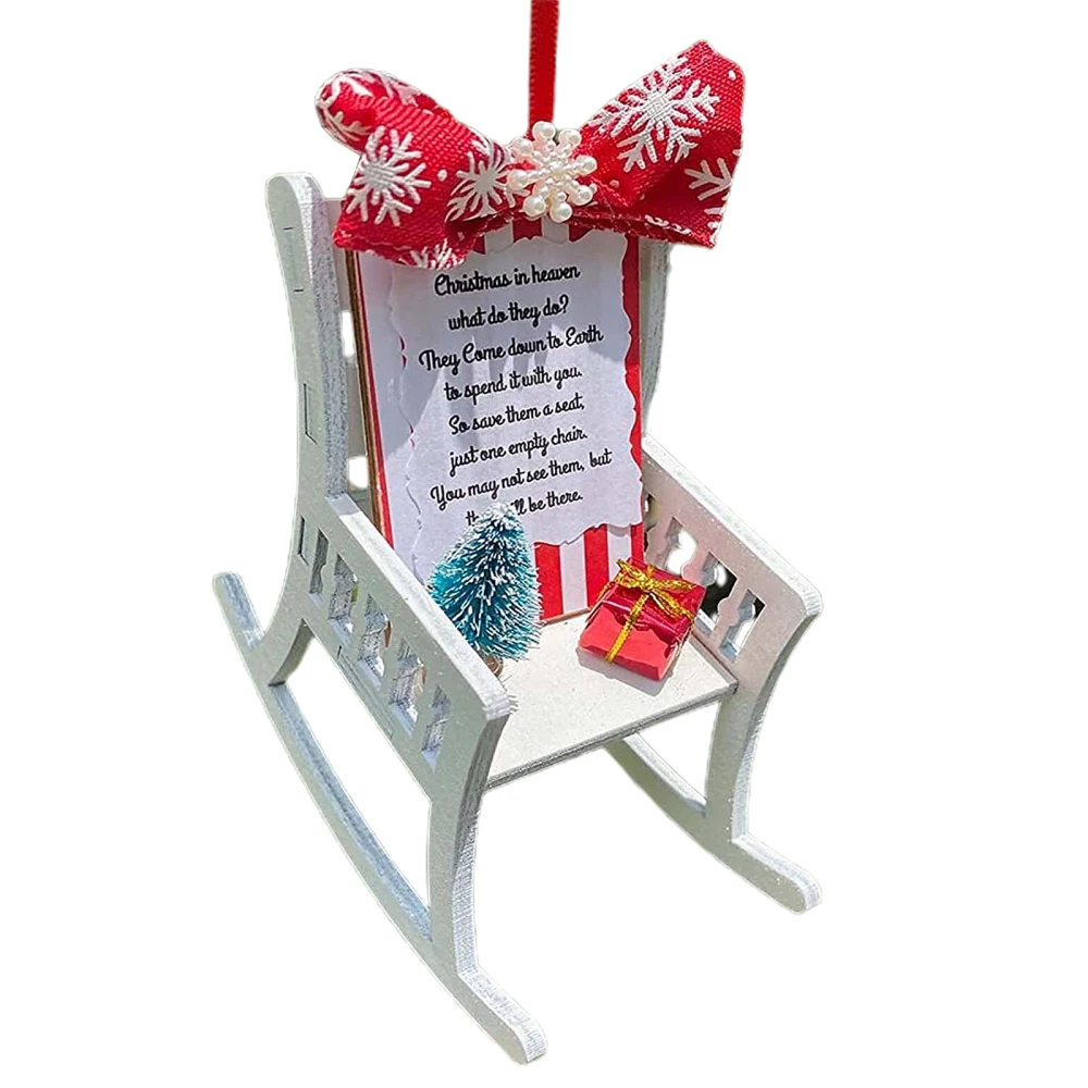 

Рождественское радовое сувенирное кресло, подарочное украшение, подвесные стулья