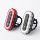 Велосипедный задний светильник Deemount, задняя фара велосипеда, USB-индикатор заряда фонарь для безопасности, овальный, 30 светодиодный ных чипов, COB, время работы до 18 часов