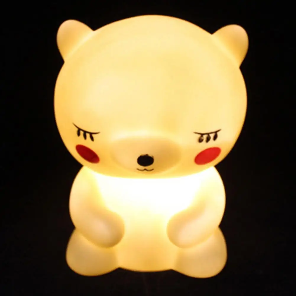 Светодиодный ночник с милым медведем детский спальный светильник для спальни