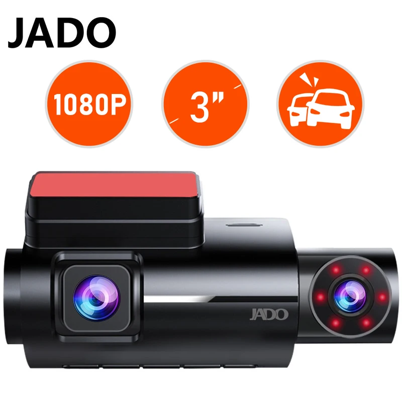 

JADO Car DVR Camera 300Â° Rotation Lens Vehicle Dash Cam Night Vision 24H HD Monitor Video Drive Recorder Mini Car Recorder