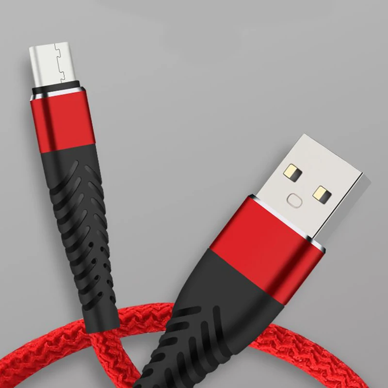 Кабель для быстрой зарядки и передачи данных в нейлоновой оплетке 2 4 А iPhone Android