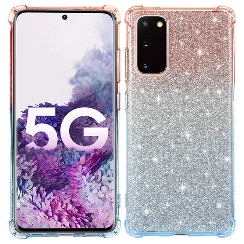 

Gradual Shining Shockproof Glitter Phone Case Samsung S9 S10 Plus S20 Ultra Note 8 9 M31S M51 M40S Dirt-resistant Soft Cover