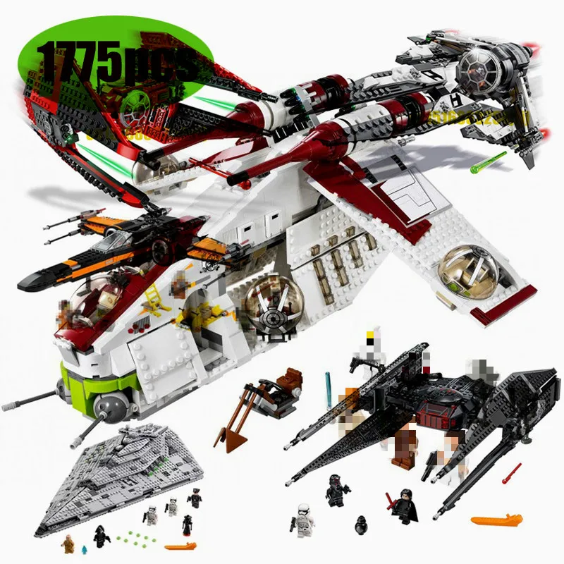 20201 новый совместимый звездных 75240 75218 Wars Rebel U Wing Fighter модель самолета