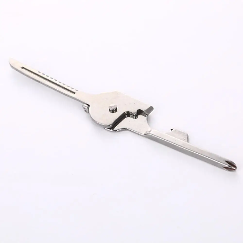 

6 in 1 Multi-Function Mini Key Tool Stainless Steel Opener Keychain Screwdriver Gadget Multi Tool Fold Open Blade Kit