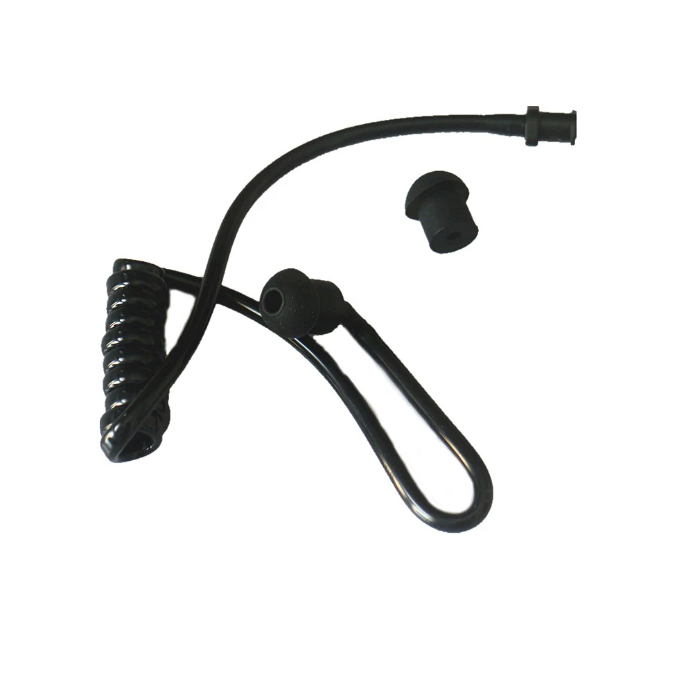 Police Black Coil Acoustic Air Ear Tube Earplug Earbud Covert Earmold Eartip For Kenwood Motorola Radio Earpiece Headset Mic
