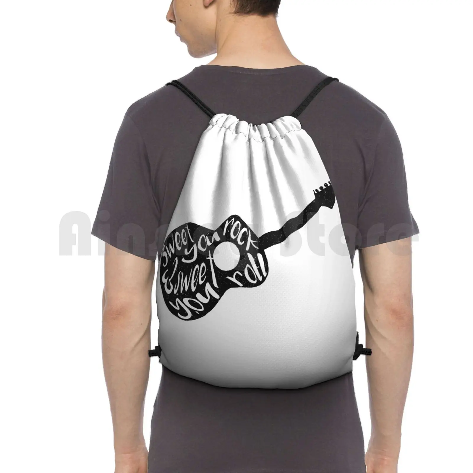 Sweet You Rock Dave Matthews Band Imagery Backpack Drawstring Bag Riding Climbing Gym Bag  Dmb Dave Matthews Band Dave