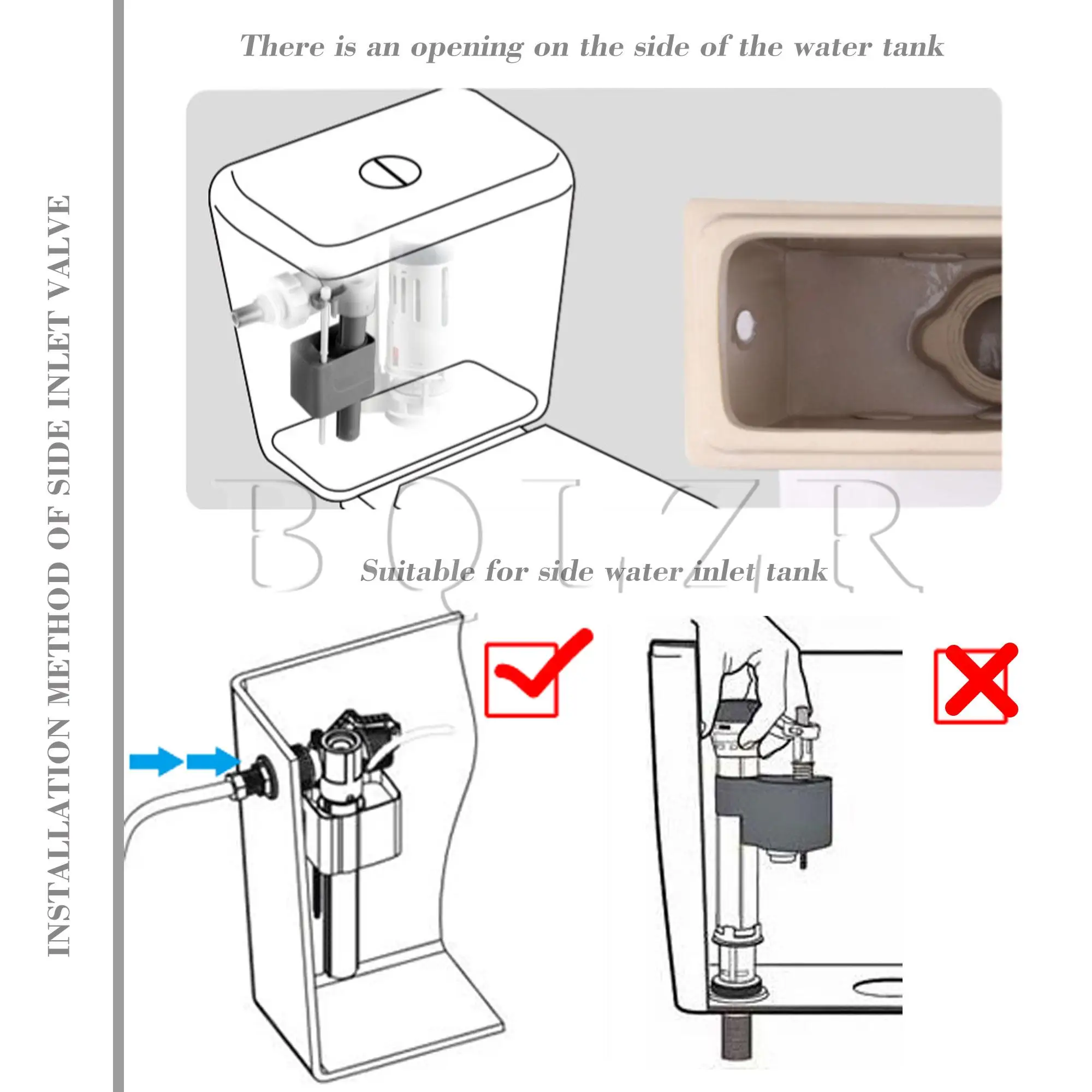 BQLZR 0 79 дюйма Диаметр резьбы унитаз бак 1/2BSP боковой вход заполняющий шаровой