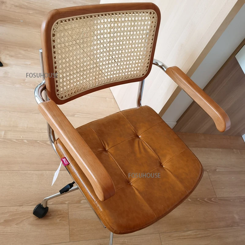 Офисное кресло из ротанга простой скандинавский подъемник для домашнего