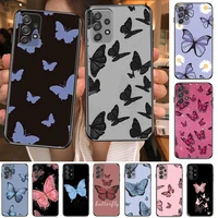 beautiful butterfly pattern phone case hull for samsung galaxy a70 a50 a51 a71 a52 a40 a30 a31 a90 a20e 5g a20s black shell art