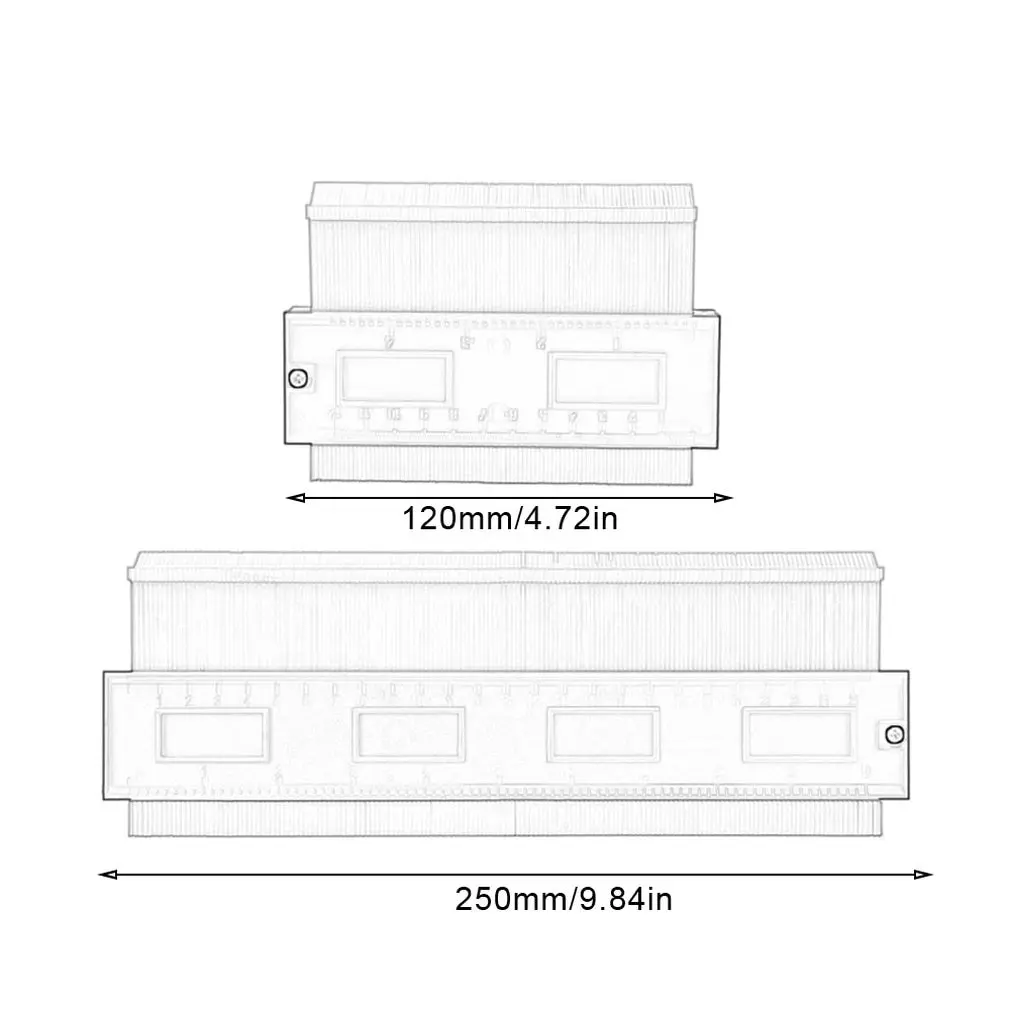 

Multi-Function Contour Gauge Arc Scale Profile Gauge Type Profiler Woodworking Gauge Irregular Contour Gauge